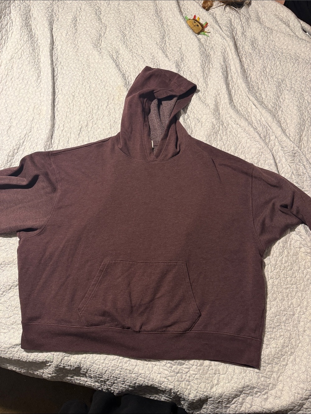 PINK Victoria's Secret Oversized Hooded Sweatshirt - Deep Brown Plum